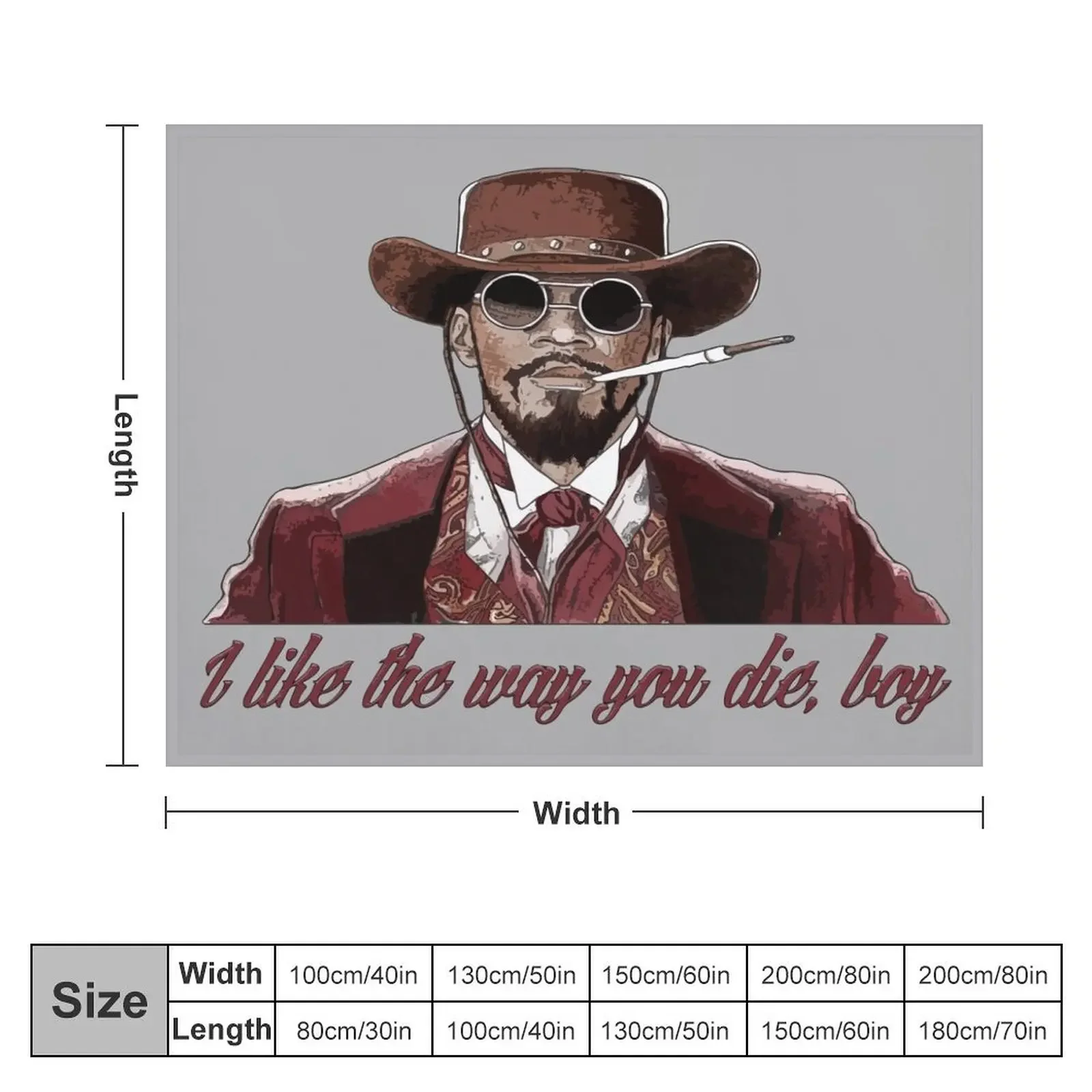 Django - I like the way you die Throw Blanket christmas gifts Comforter Designers Blankets