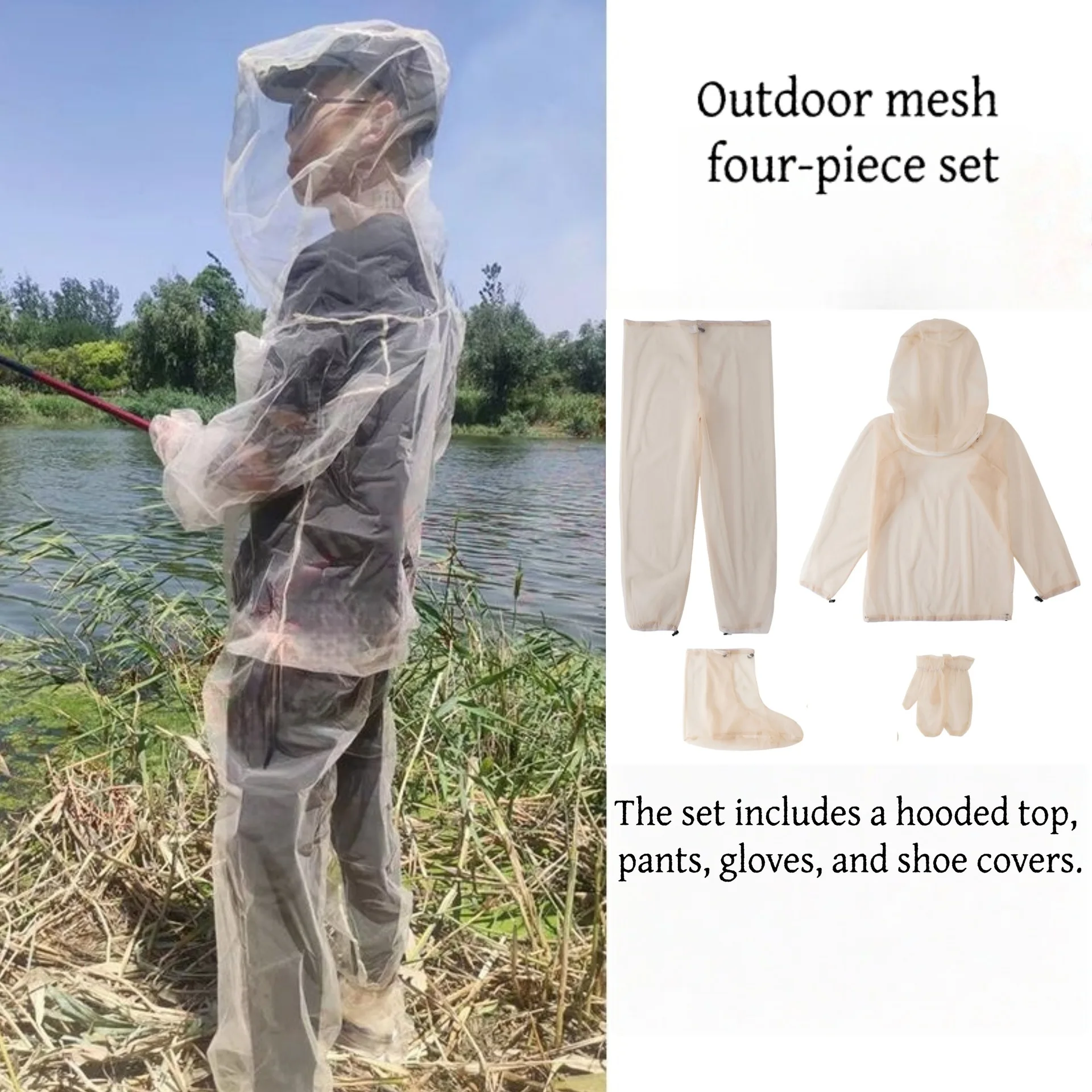 lightweight-breathable-bug-proof-fishing-clothing-set-with-hat-for-men-outdoor-camping-protection-suit-pants-mesh-screen