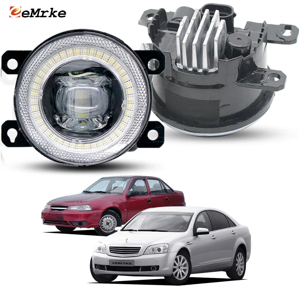 

Левые и правые светодиодные противотуманные фары для Daewoo Nexia N150 KLETN / Veritas 2008 2009 2010 с функцией Angel Eye DRL, автомобильные аксессуары