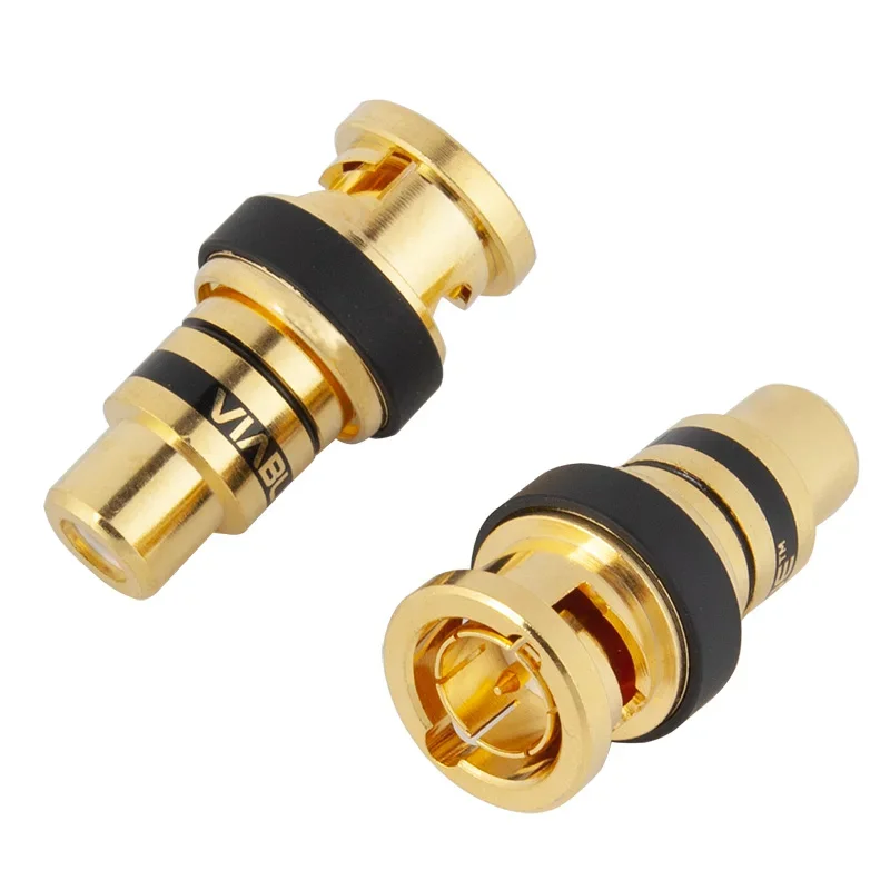 1 stücke Original VIABLUE BNC Stecker Auf Cinch-buchse Adapter Stecker Umwandlung Stecker Digitale Koaxialkabel Decoder Vergoldet