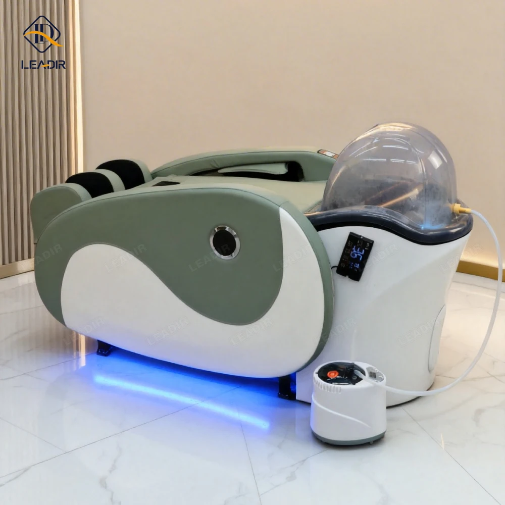 Barbershop Salon Hair Washing Electric Shampoo Chair Water Circulation Full Body Massage Head Spa Shampoo Bed