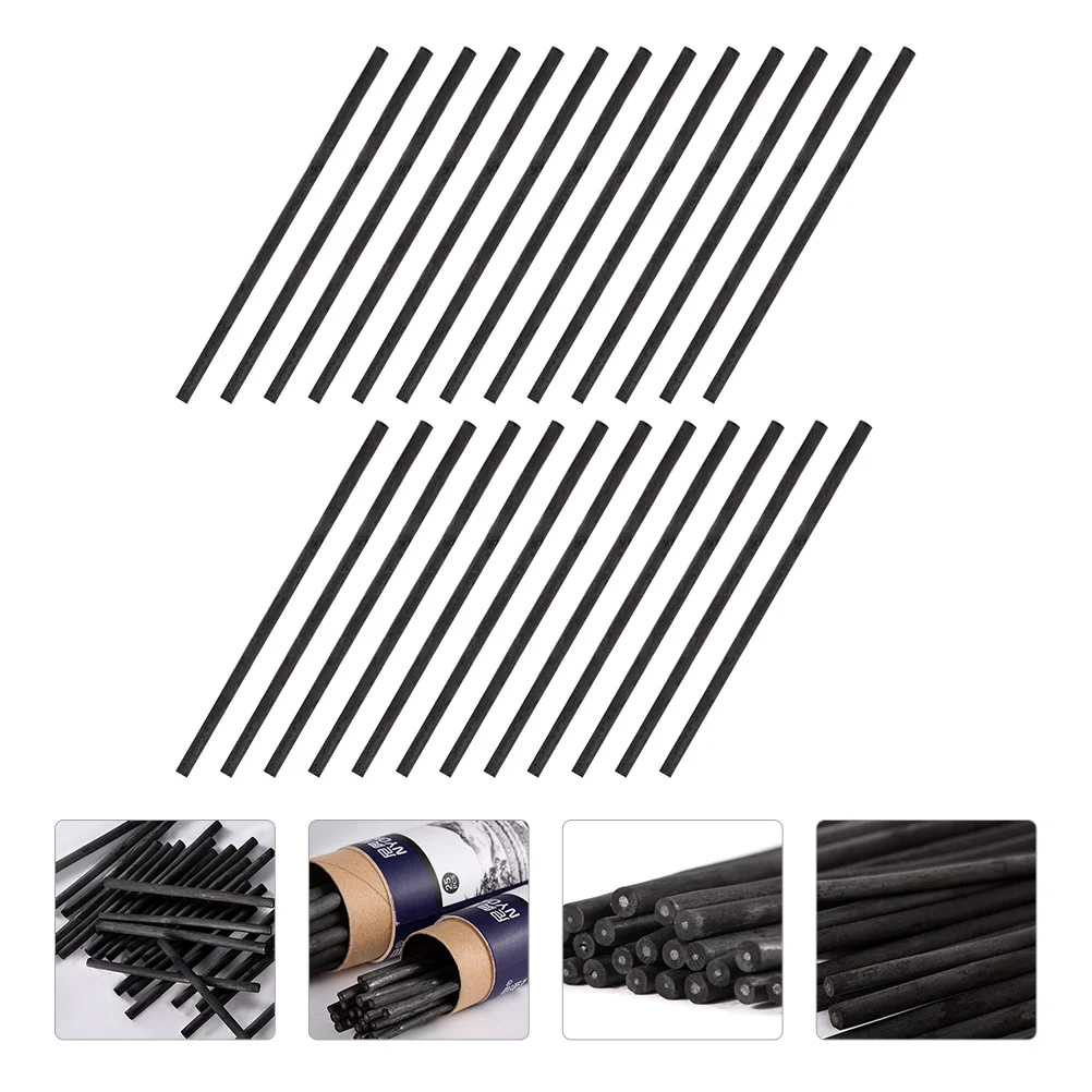 25 Pcs Sketch Carbon Strips Bar Pencil Mix Sketching Charcoal Bamboo Painting Giant