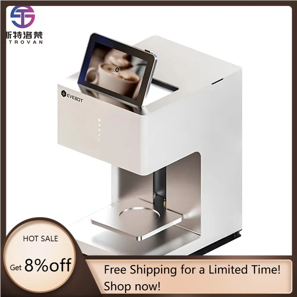 STLF JW لـ EVEBOT EB-Pro طابعة طعام ثلاثية الأبعاد أوتوماتيكية جديدة XP600 حبر صالح للأكل فليكس/مواد 600 ديسيبل متوحد الخواص للاستخدام التجاري الذي يعمل باللمس Scr