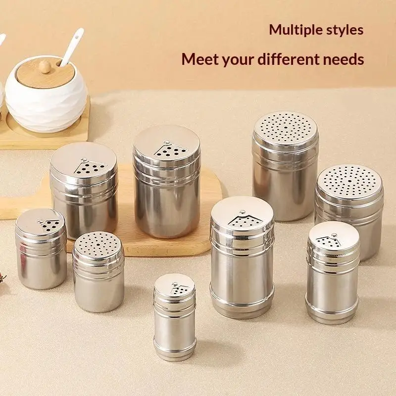 

Stainless Steel Spice Shaker Jars With Adjustable Holes And Rust Resistant Design Perfect For Home Kitchen Cooking Outdoor BBQ
