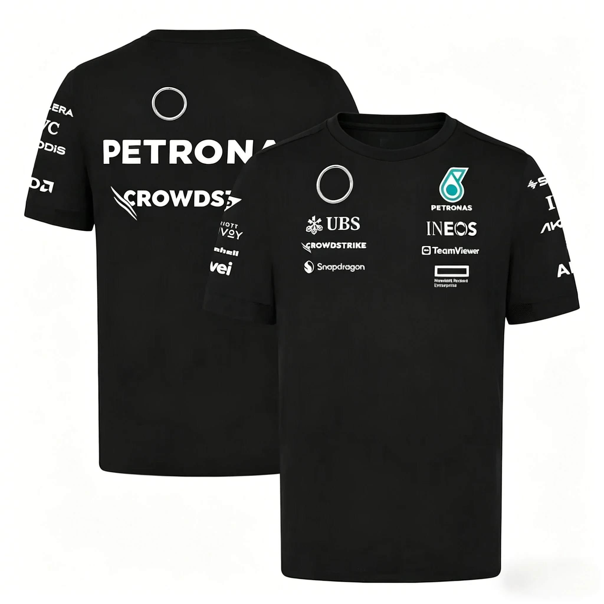 Racing Style T-Shirt 2026, Round Neck, Short Sleeve, Casual, Breathable, Polyester, for Daily Wear, for Male Motorsport Fans