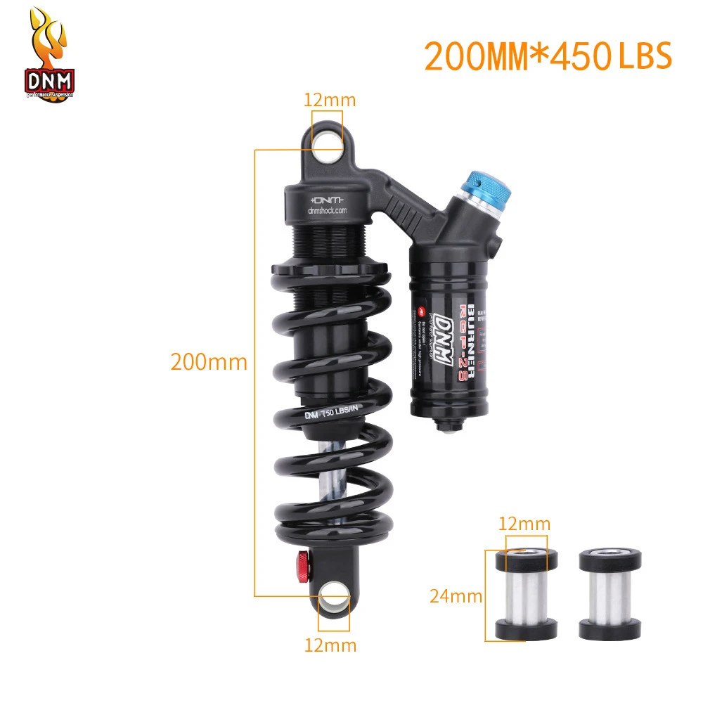 DNM RCP2S Mountain Bike Shock Absorbers 200mm*450lbs Rear shock absorber for electric motorbike