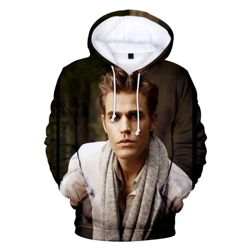 The Vampire Diaries Damon Salvatore Elena Gilbert Stefan Salvatore Hooded Sweatshirt Men/Women Casual Hoodies Pullover Tops 2024