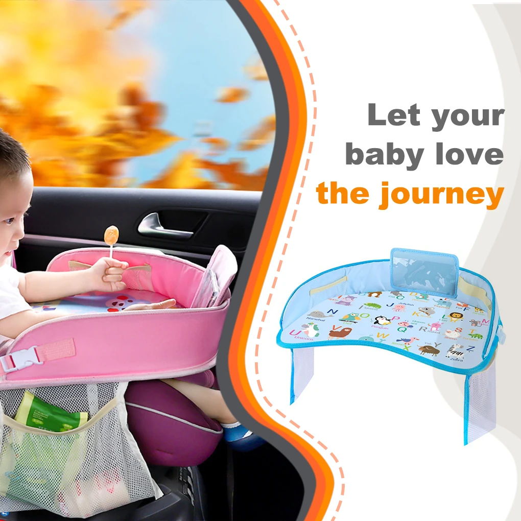 Baby Car Tray Travel Table Waterproof Holder Removable with Strap