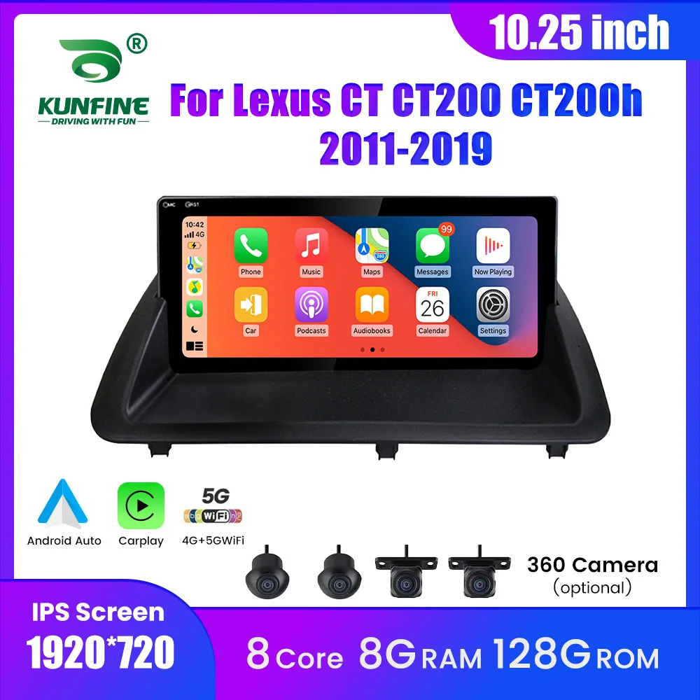 Car Android Car Radio， Lexus CT200h CT200 CT Series 2011-2019 GPS Navigation Multimedia Player Carplay Android Auto 10.25Inch