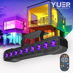 Led Stage Wall Wash Bar Light 9x16W RGBW Stage Light Support DMX Sound Control Flash Strobe effect Dj Light Bar for Indoor Disco