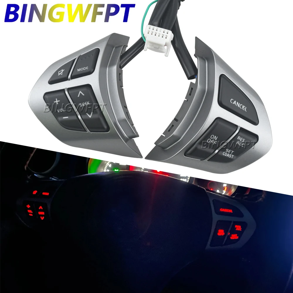 Interruptores de carro para suzuki grand vitara 2005 - 2015 botão do volante interruptor de cruzeiro acessórios de luz de fundo vermelho