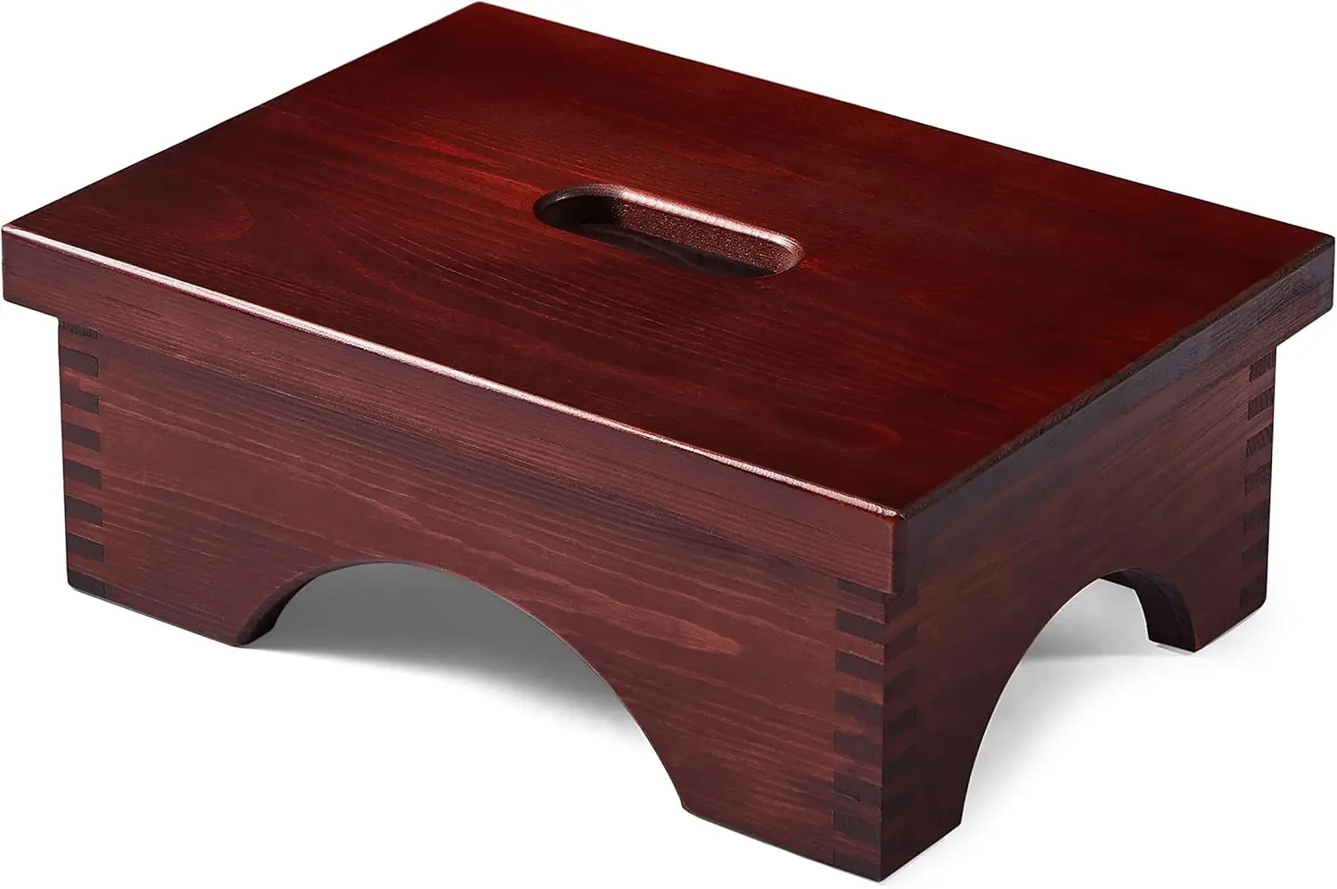 Pre-Assembled Wooden Step Stool for Adults, Lightweight and Sturdy with Smooth Finish, Portable Bedside Helper