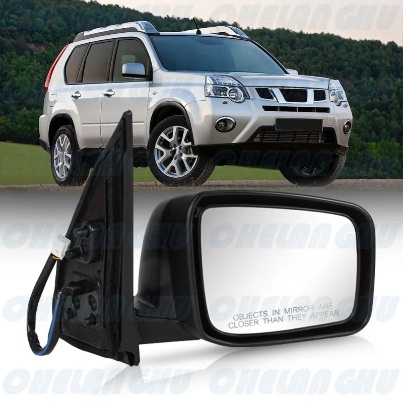 

For Nissan X-Trail T31 2008 2009 2010 2011 2012 2013 Right Side 9 Pins White Paintable Power Adjust Mirror Assembly With Camera