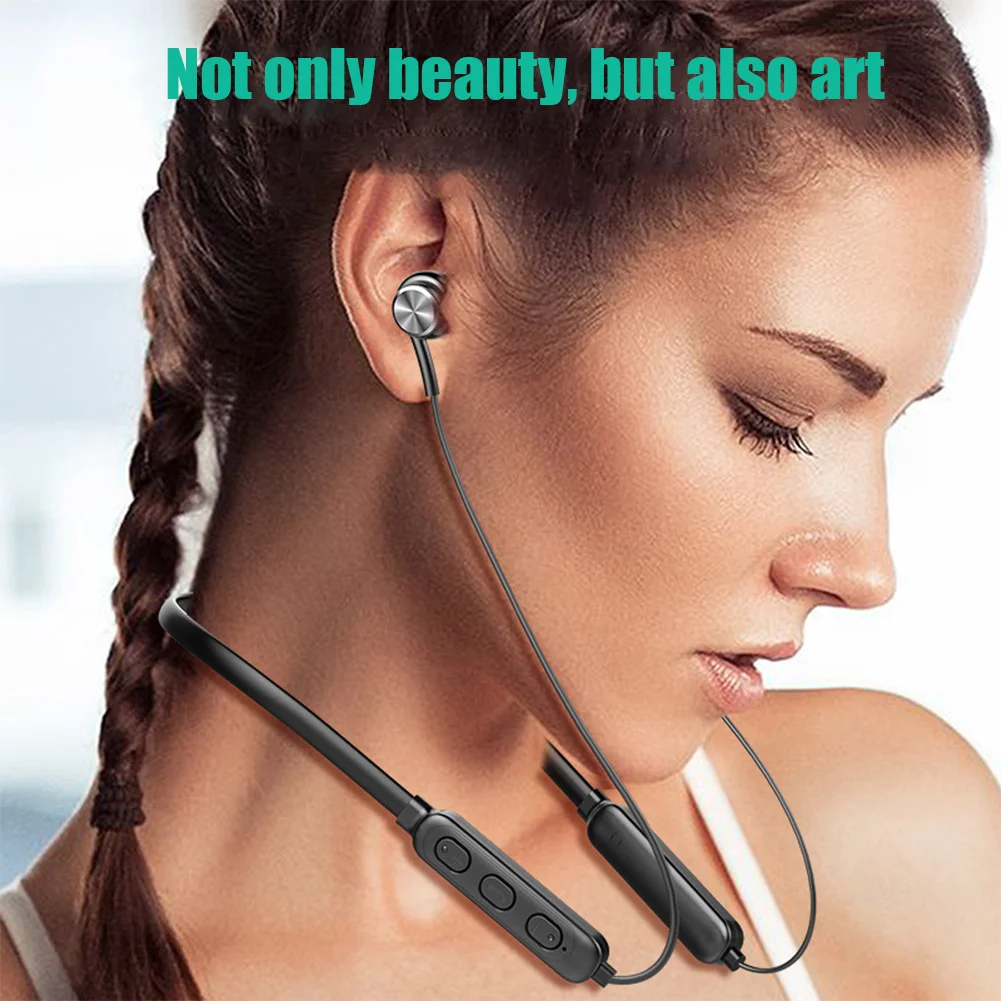 Wireless Bluetooth-compatible 5.1 Earphones Binaural Hanging Neck Headset Universal Sport Headphones With Mic Auriculares