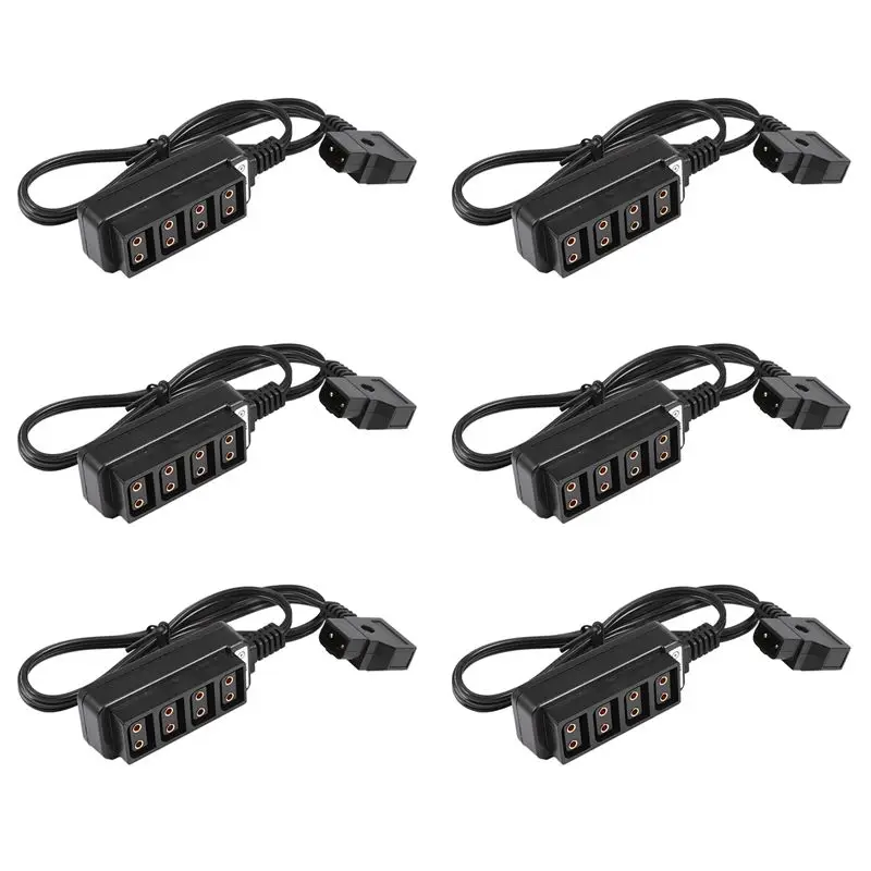 SQPP-6X Male D-Tap B Type Power Dtap Tap To 4 Female P-Tap Ptap Hub Adapter Electric Splitter For Photography Power