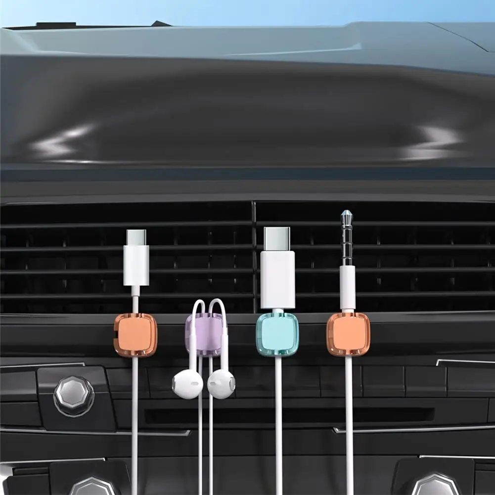 6pcs Magnetic Cable Clips Adjustable Cord Holder Under Desk Cable Smooth Management Wire Keeper Cable Organizer