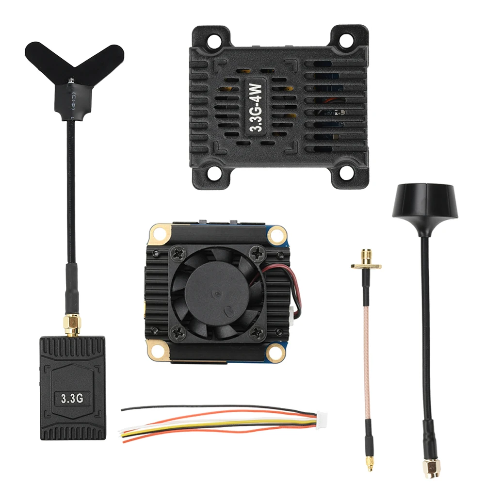 

3GHz VRX VTX 4W / 6W Wireless Audio/Video Transmitter and Receiver 16CH Analog Mapping Module for FPV RC Racing Drone