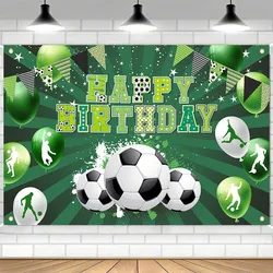 Voetbal Verjaardagsfeestje Achtergrond Voetbal Thema Verjaardagsfeestje Decoraties Photo Booth Props voor Jongens Kinderen