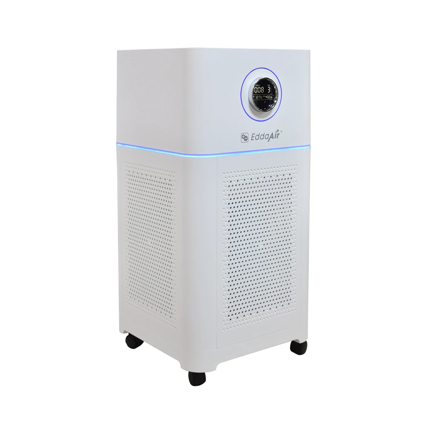 EddaAir Mobile Air Purifier Bipolar Ionization With Humidify For Large Rooms Removes Airborne Allergens Smoke Dust Mold