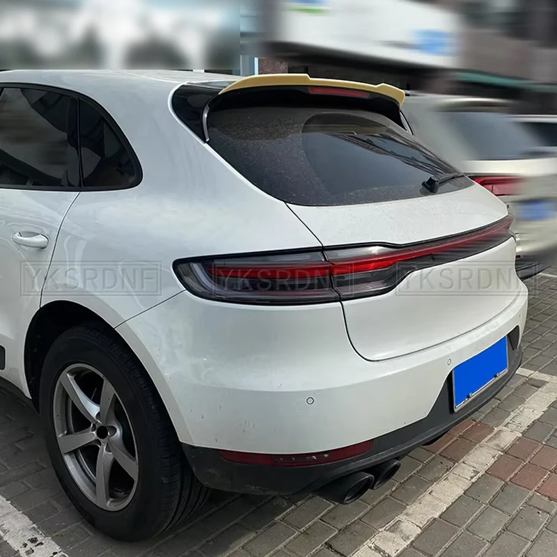 2014 To 2022 For Porsche Macan Max Style Rear Spoiler Trunk Wing Lip High Quality ABS Glossy Black Carbon FIber Body Kit