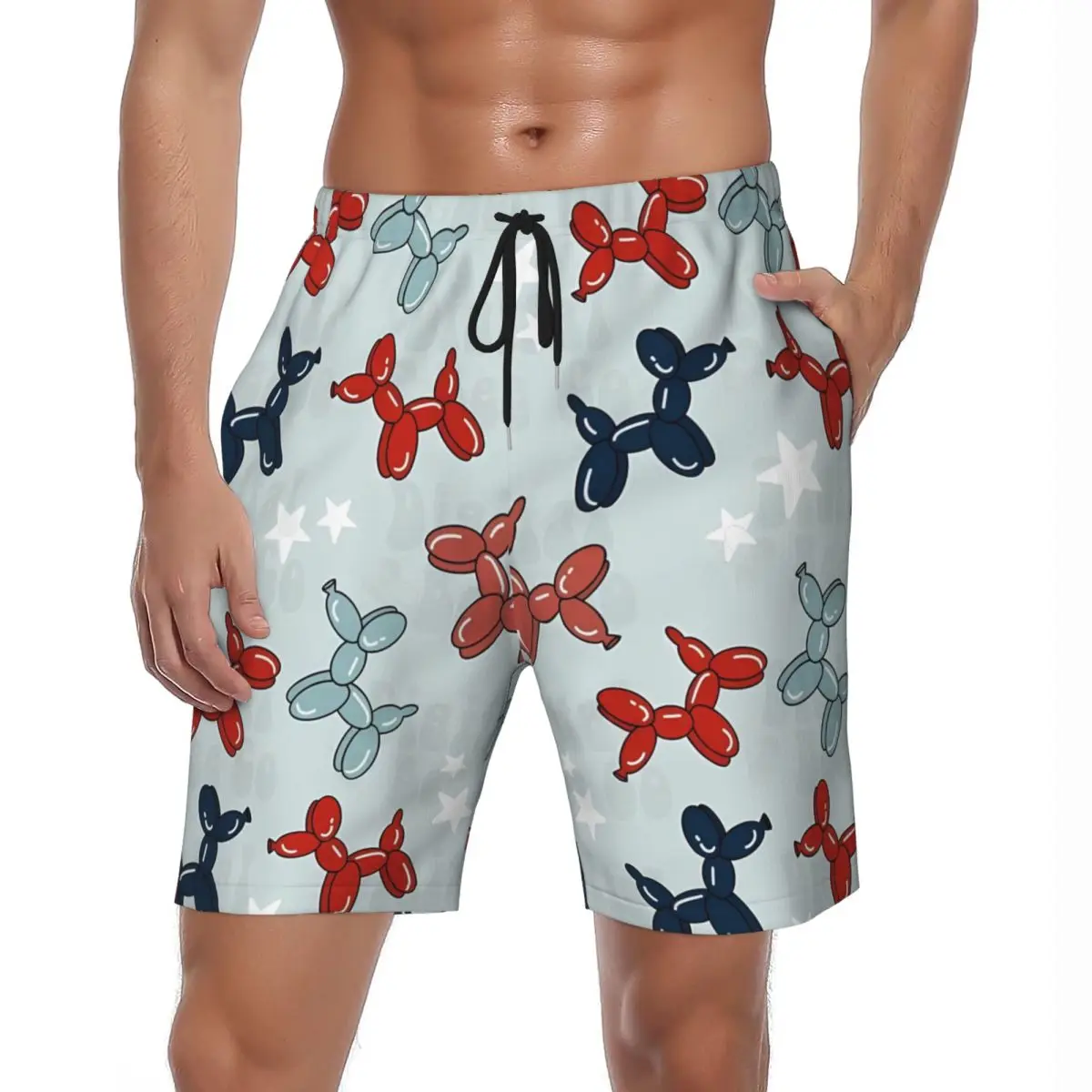 

Купальный костюм, шорты для собак с воздушным шаром, летние кавайные модные шорты для доски, мужские дышащие пляжные плавки с принтом для бега