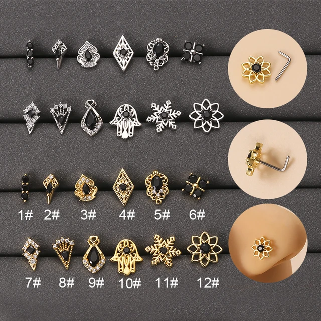 Snowflake nose stud deals