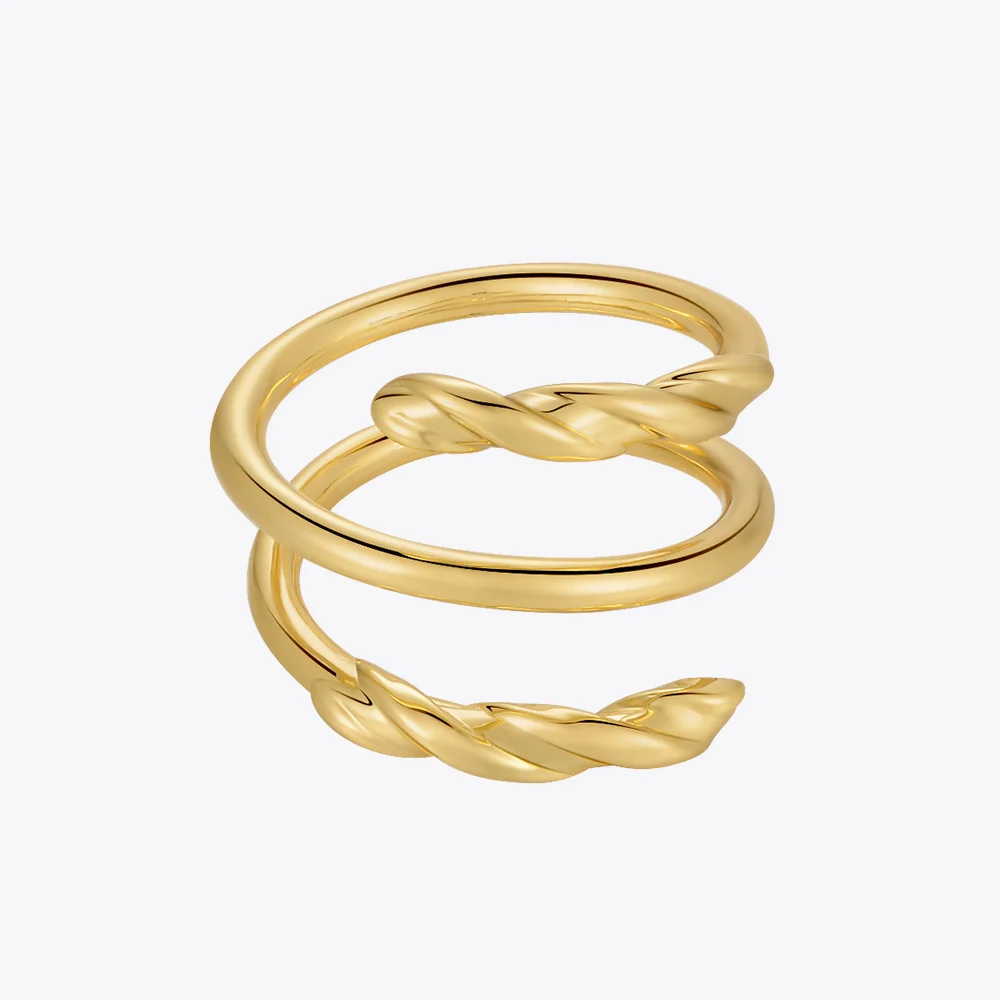 ENFASHION Spring Twist Rings For Women Anillos Mujer New In Ring Gold Color High Street Fashion Jewelry 2022 Everydaywear 224170