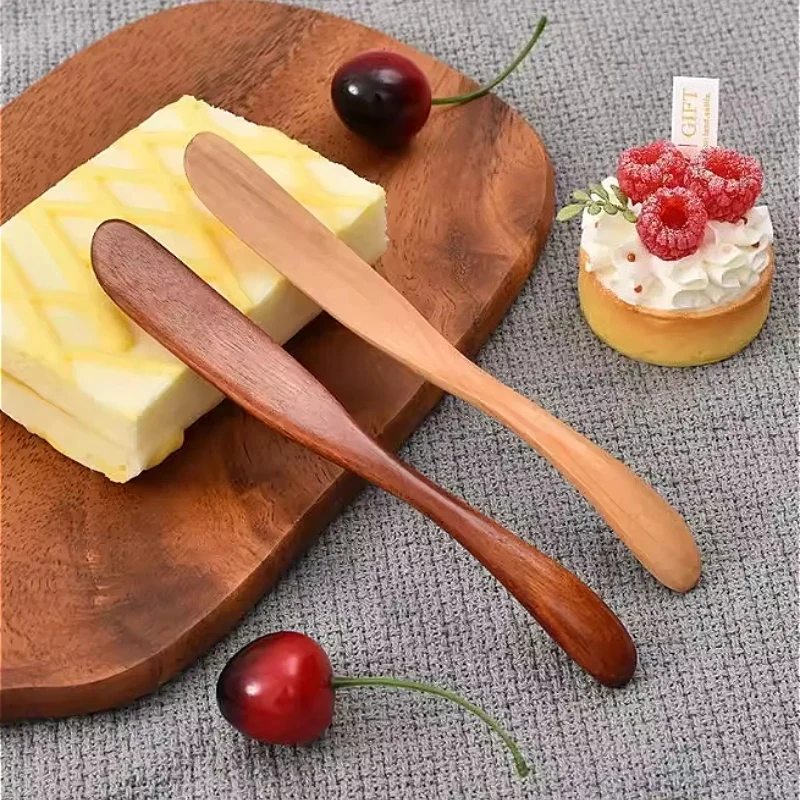 

Butter Knife Wooden Retro Cheese Spatula Breakfast Bread Marmalade Tableware