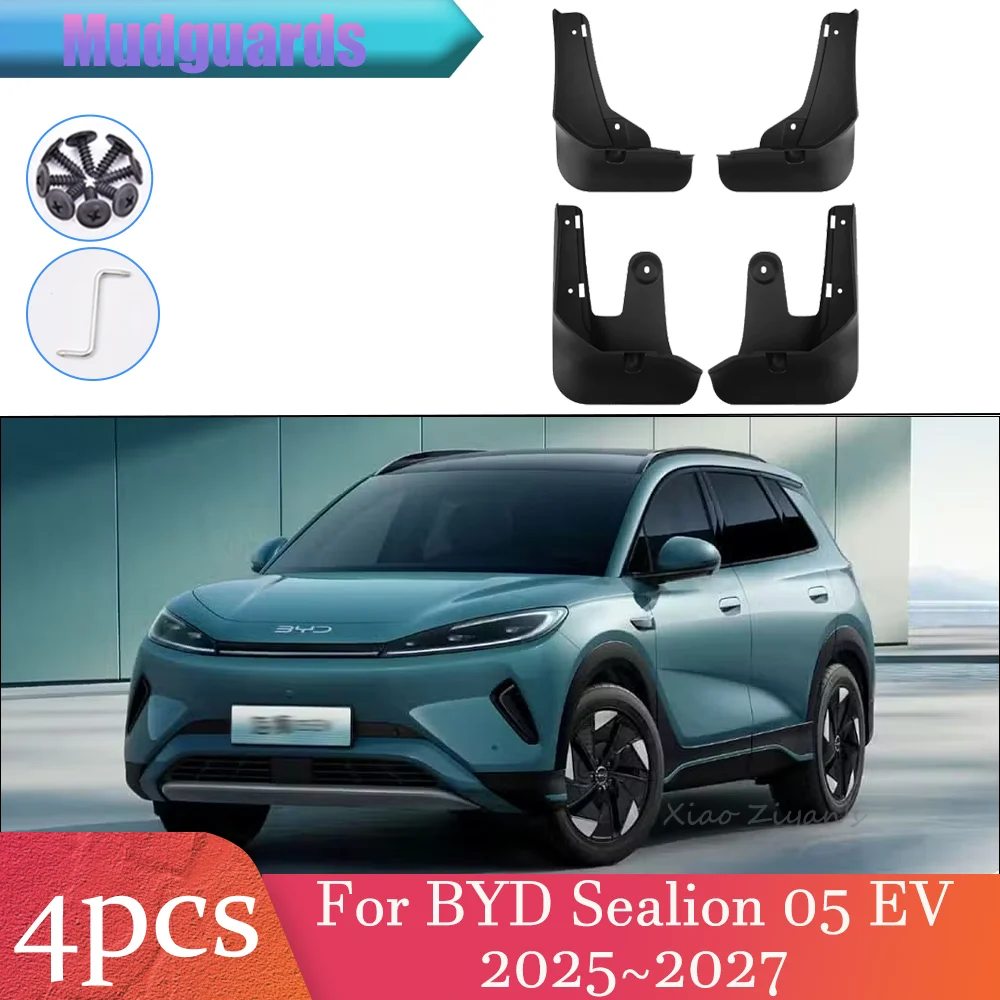 

For BYD Sealion 05 EV 2025 2026 2027 Car Front Rear wheels Mudguard Flaps Mud Skin Cover Guards Fenders Splash Parts Accessories
