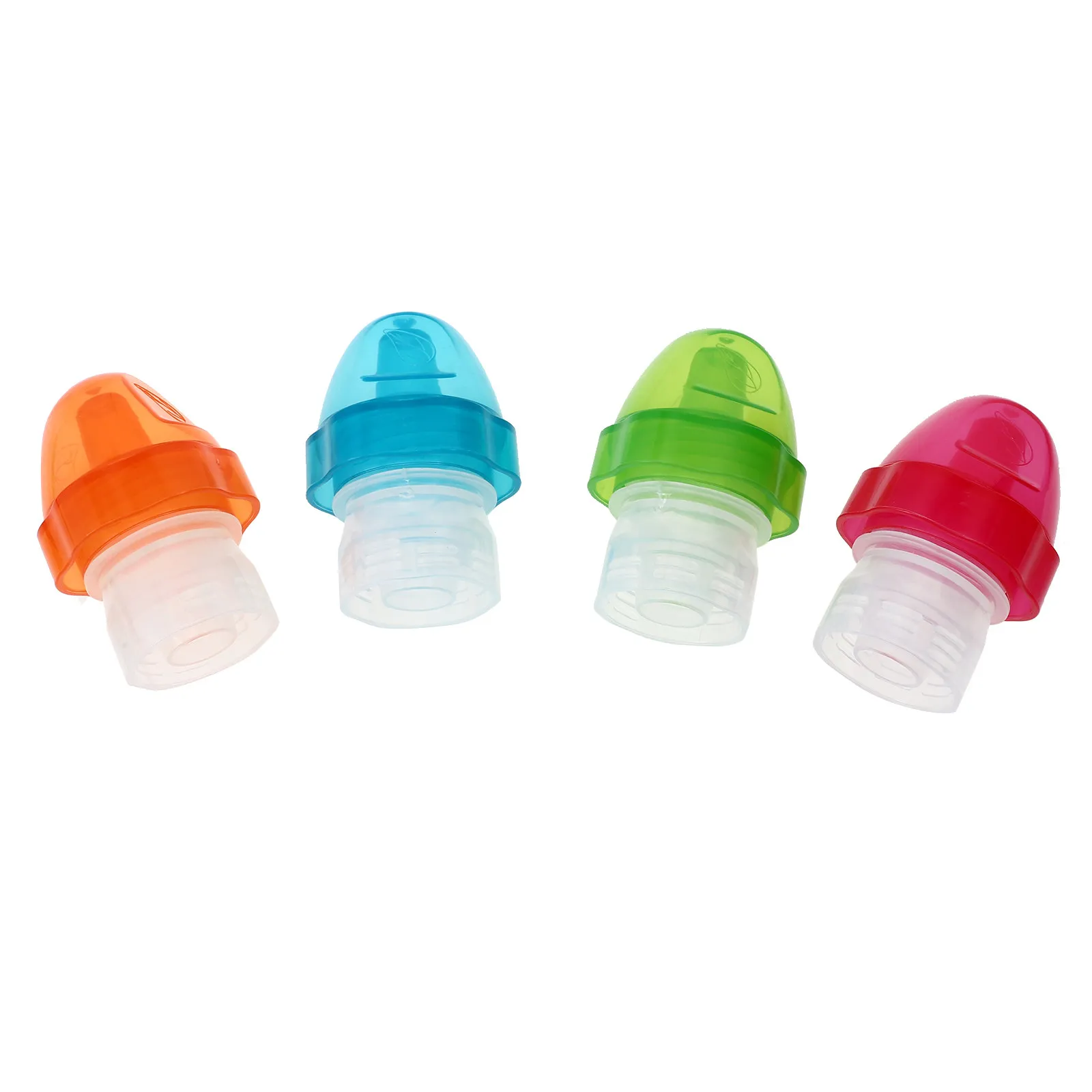 4pcs Baby Bottle Cover Lids Converter – Portable Lightweight Cap for Juice, Soda & Beverage Bottles