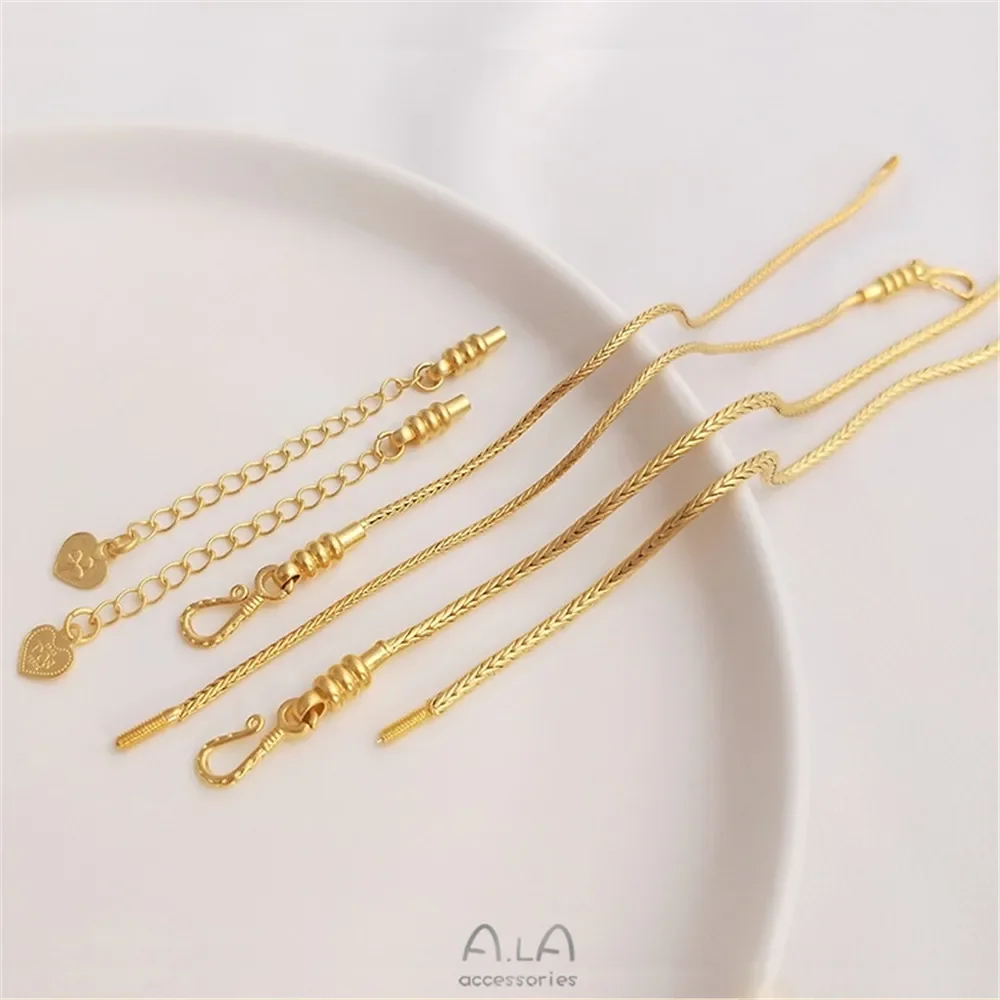 

Strong color Vietnam Gold all-purpose bracelet with extension chain adjustable DIY Chain transport large pearl pendant hand stri