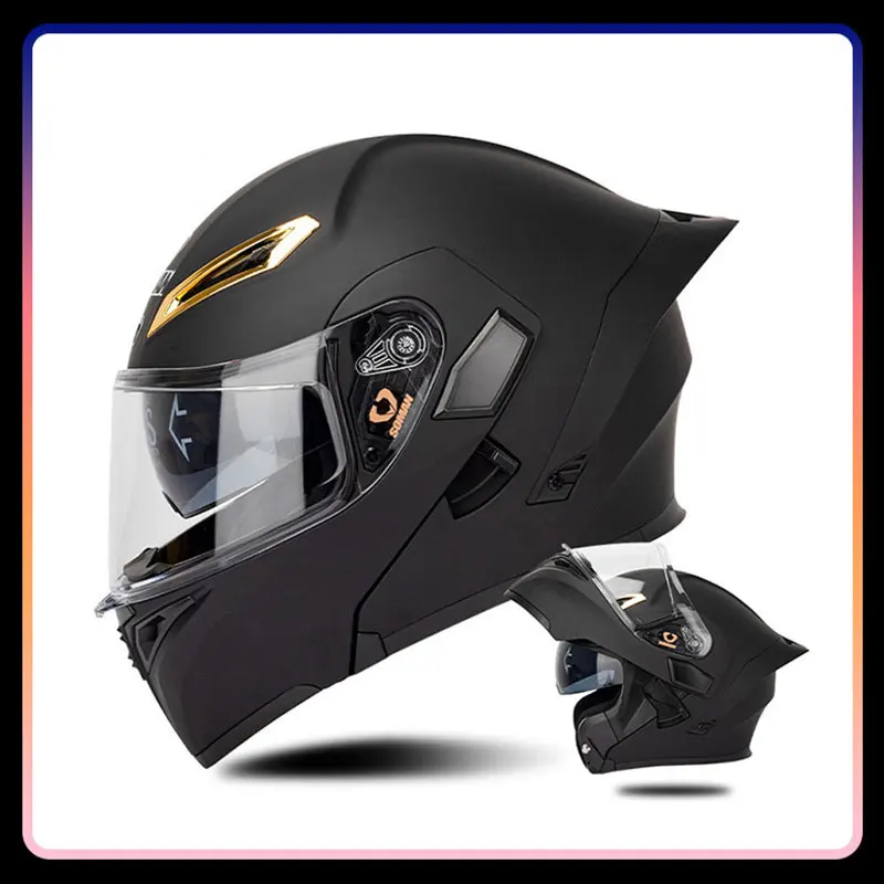 

DOT Approved Flip Up Motorcycle Helmet Dual Visor Full Face Crash Helmet Retro Racing Cafe Racer Helmets Men Women Capacetes