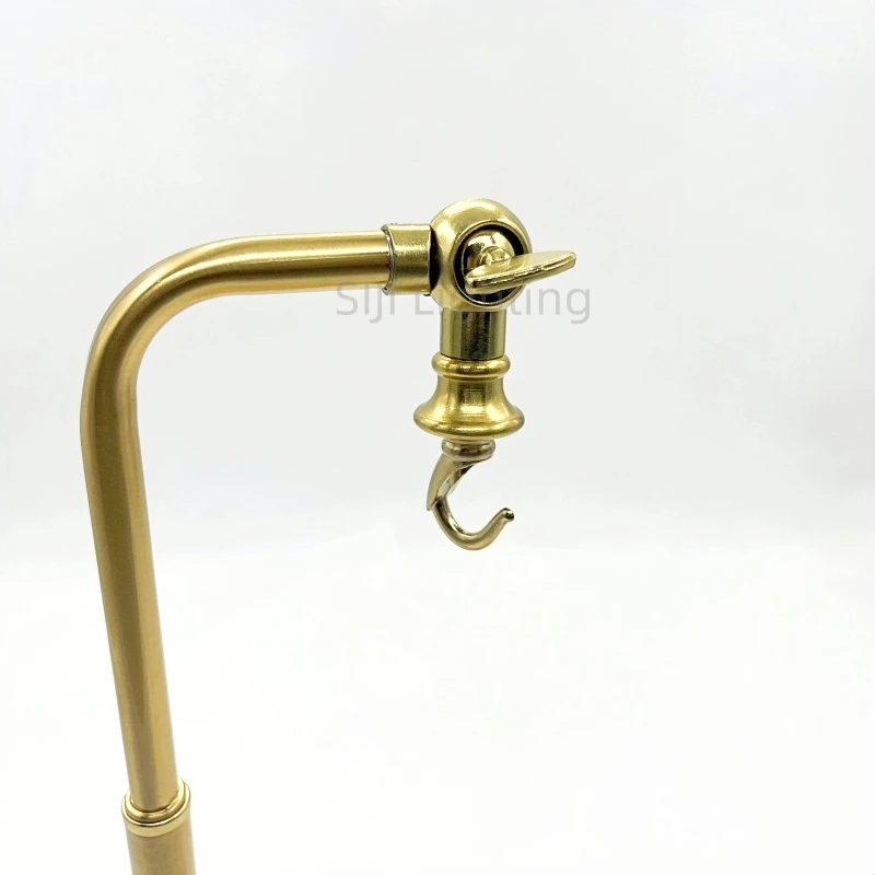 Table Lamp Iron Incense Wood Base Copper Color Bent Tube Lamp Base Tea Table Metal Desk Lamp Base Wooden Lighting Accessories