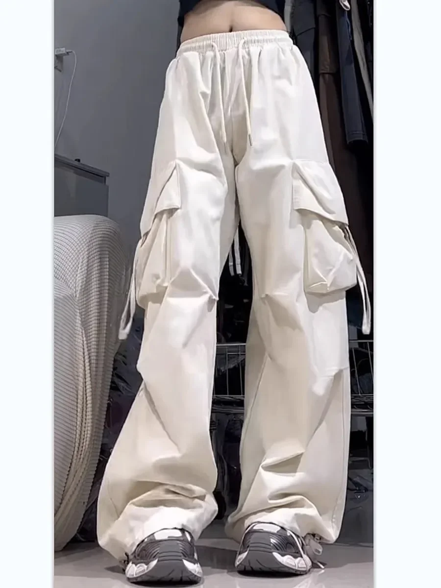 Neue Sommerhose für Teenager-Mädchen, locker geschnitten, mit hohem Bund und weitem Bein, für Studentinnen, gerade geschnittene Hose, sportliche, bodenlange Freizeithose für Damen. – Detail 21