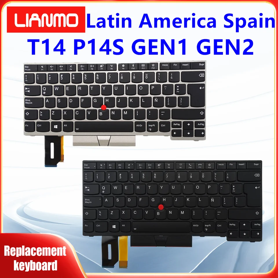 Tastiera Retroilluminata Coreana Sostitutiva Per Lenovo ThinkPad T14 E P14S Gen1 E Gen2 - Foto 2