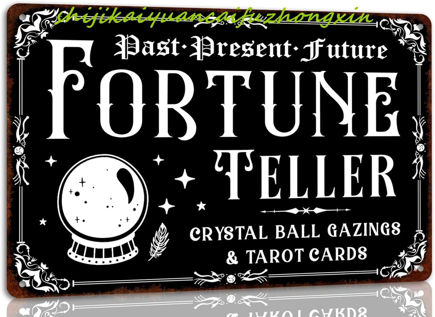 Fortune Teller Metal Tin Sign Halloween Decoration Bar Home Kitchen Farmhouse Vintage Wall Decor Retro Poster 8x12 Inch