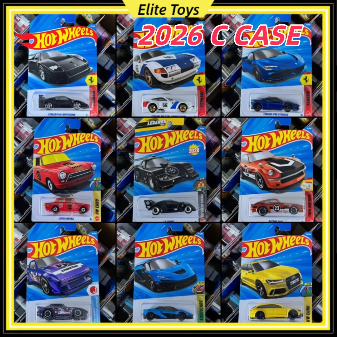 

Hot Wheels 2026 C CASE 1:64 Diecast Car Model Ferrari Mclaren Benz AUDI Mazda Volvo Alloy Toy Cars Collectible Vehicle Kids Gift