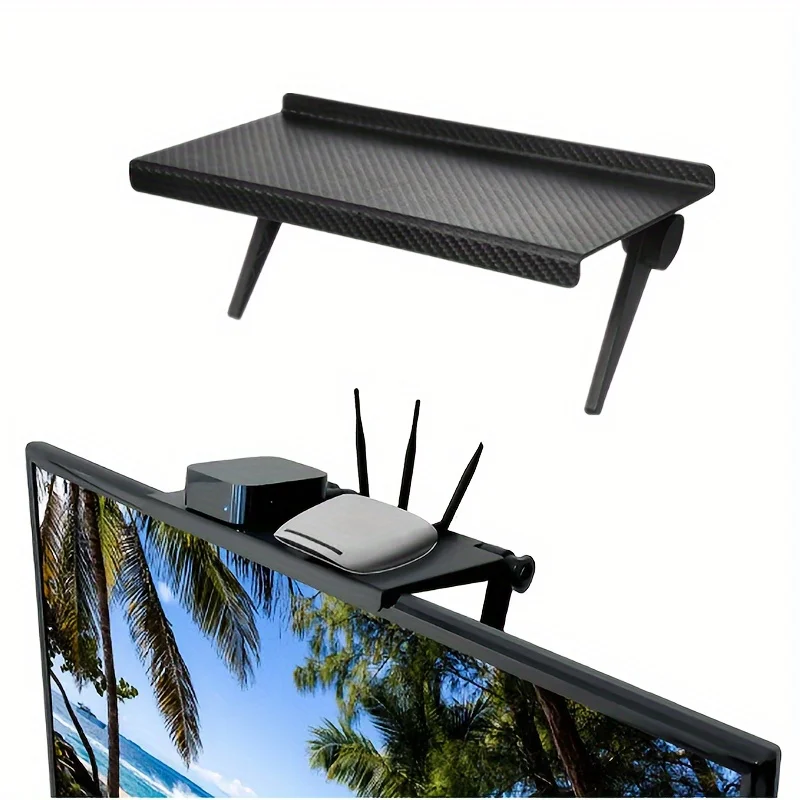 Home Organizer Adjustable TV Screen Top Shelf Rack Computer Monitor Desktop Display Stand TV Rack Router Storage Rack Holder