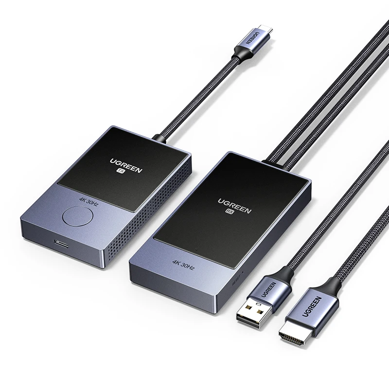 UGREEN اللاسلكية HD-MI موسع جهاز إرسال واستقبال الفيديو عدة 5G 30M ينقل عرض دونغل للتلفزيون الكمبيوتر PS5/4 مراقب