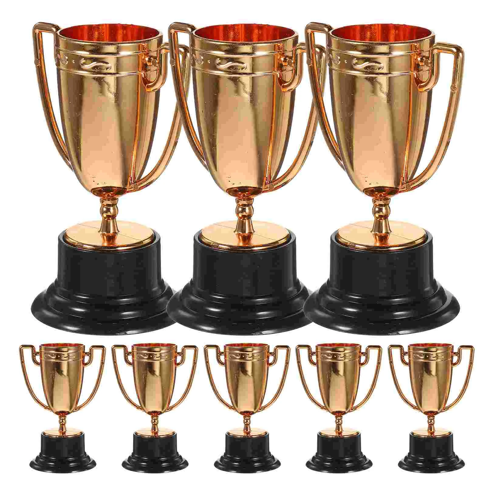10 Pcs Mini Trophy Toy Base Plastic Decor Baseball for Kids Trophies Football Gold Model Party Award Child Soccer