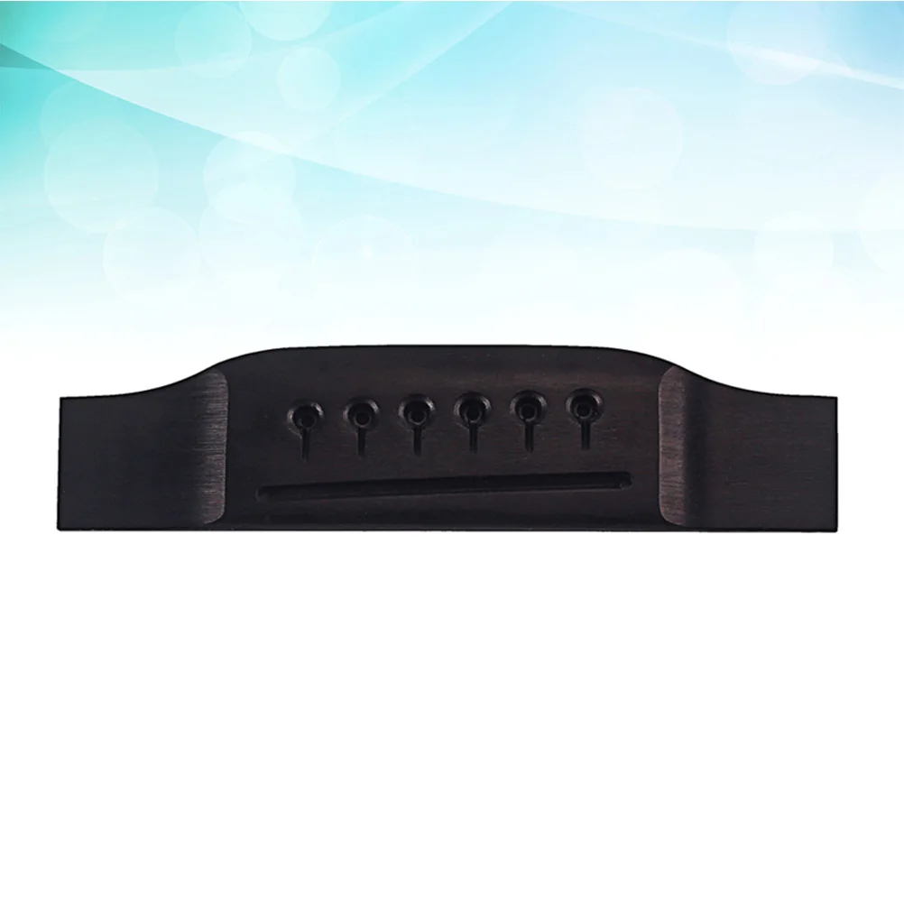 

Ebony Bridge Acoustic Guitar Bass Saddle Material for Wooden Bamboo Black Parts