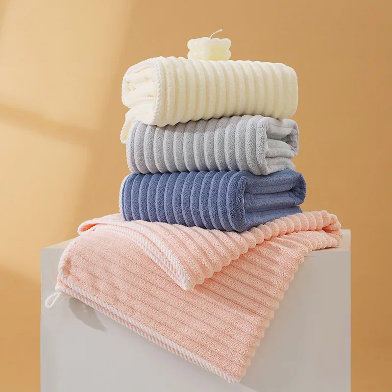 Home Coral Fleece Bath Towels Outdoor Sports Quick Drying Absorbent Beach Towels Swimming Towels Beauty Salon Supplies