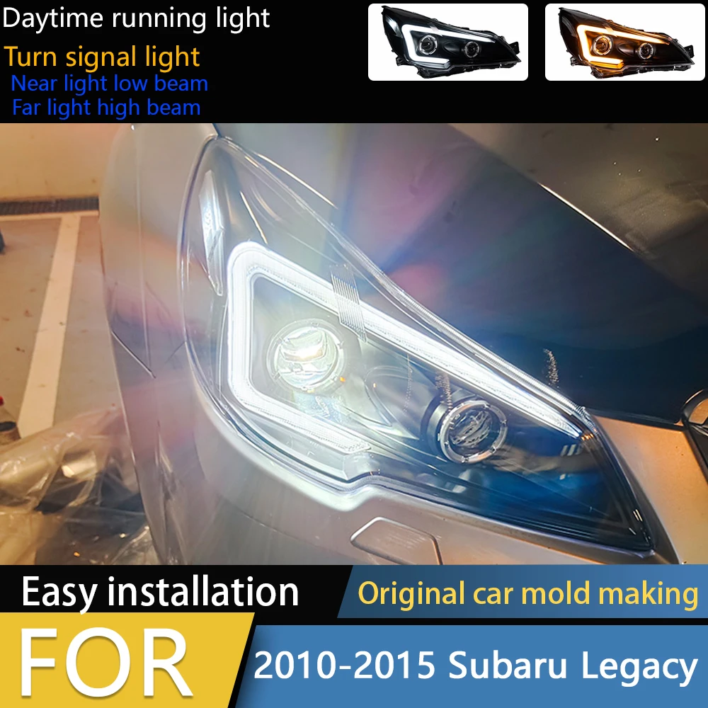 

Car Styling Head Lamp for Subaru Legacy LED Headlight 2010-2015 Headlights Outback DRL Turn Signal High Beam Auto Accessories