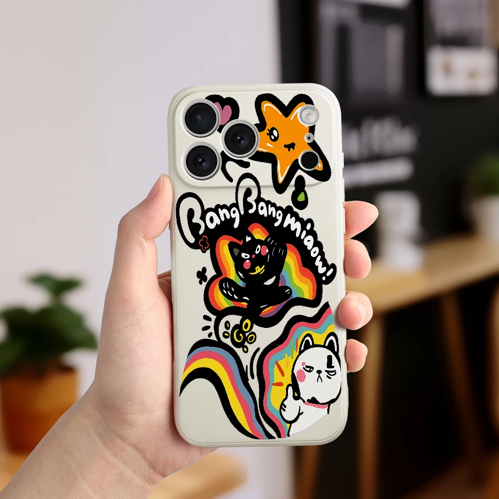 حافظة لهاتف آيفون 17 برو ماكس 17 إير 16 15 14 13 12 11 برو ماكس XS Max7 8 Plus 16e 16 Plus غطاء من البولي يوريثان الحراري