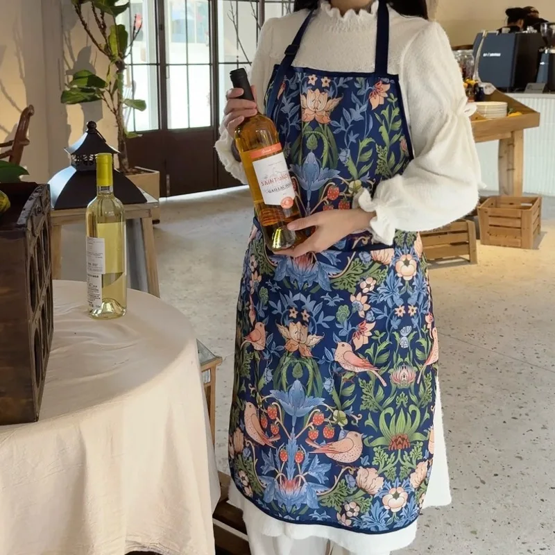 

Japanese Retro Kitchen Apron, Anti Fouling and Oil Work Clothes, Waterproof Apron, Gardening, Painting, Baking Printing Aprons