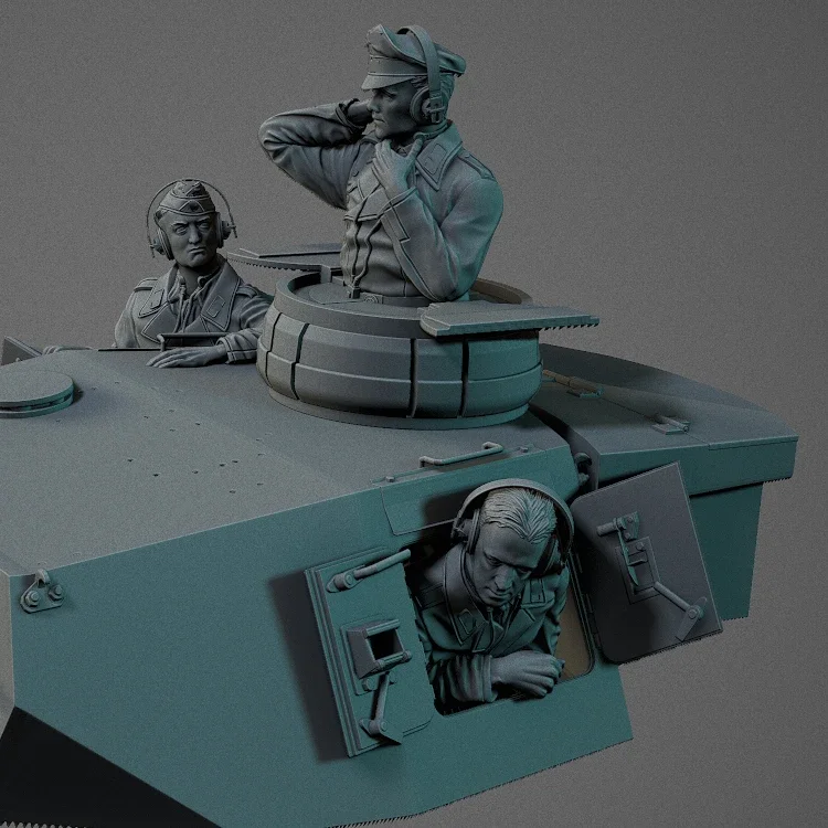 1/35 수지 모델 그림 GK, 3 피규어, 조립되지 않은 도색되지 않은 키트