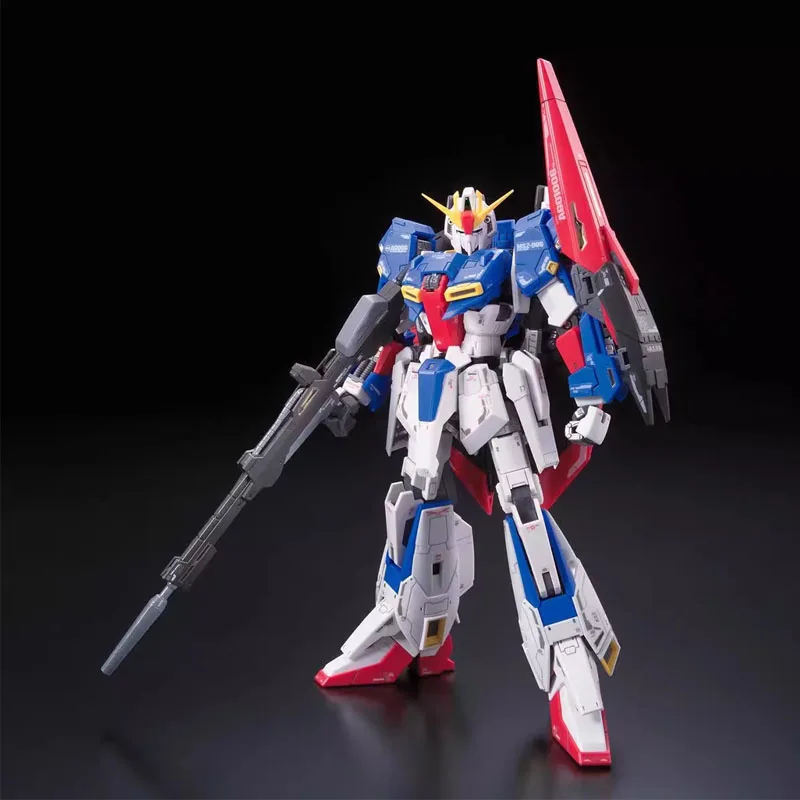 Bandai Gundam Modèle Kit RG 1/144 MSZ-006 Zeta Z Gundam Anime Figurines Collection Mobile trempé Jouets pour Garçons Cadeaux