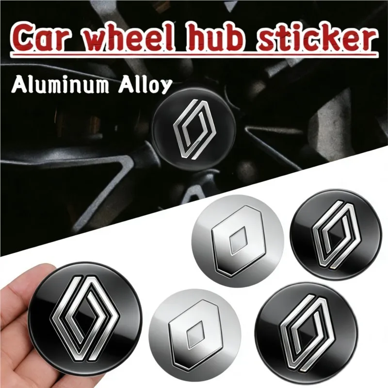 

4 шт. 56 мм наклейки-эмблемы на центральные колпачки колесных дисков для Renault RS Megane 2 3 4 Trafic Scenic 2 Clio Captur Twingo QM6