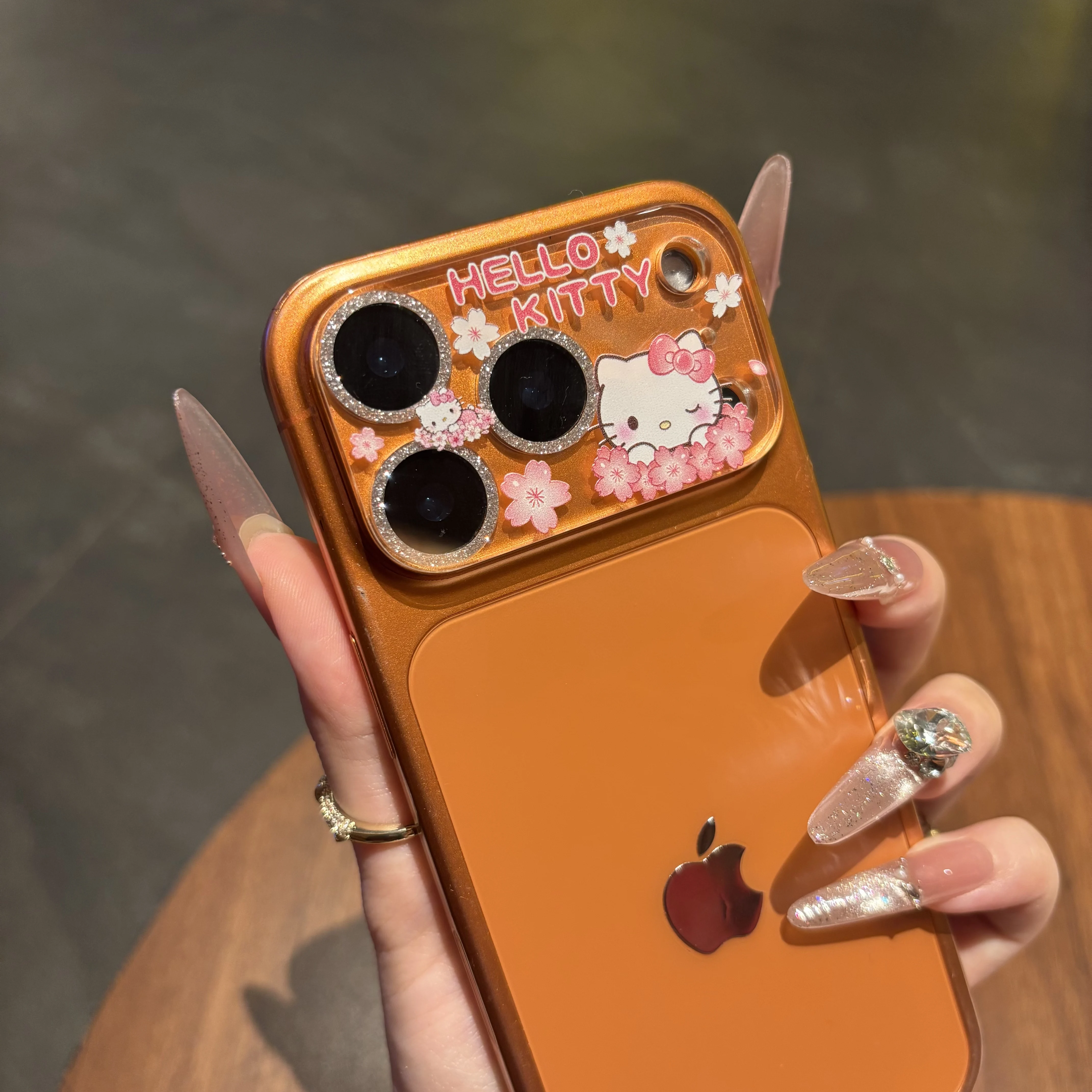 بريق بلينغ حامي عدسة الكاميرا آيفون 17 16 15 14 برو ماكس 16 13 واقيات الشاشة الزجاجية الواقية سانريو كيتي