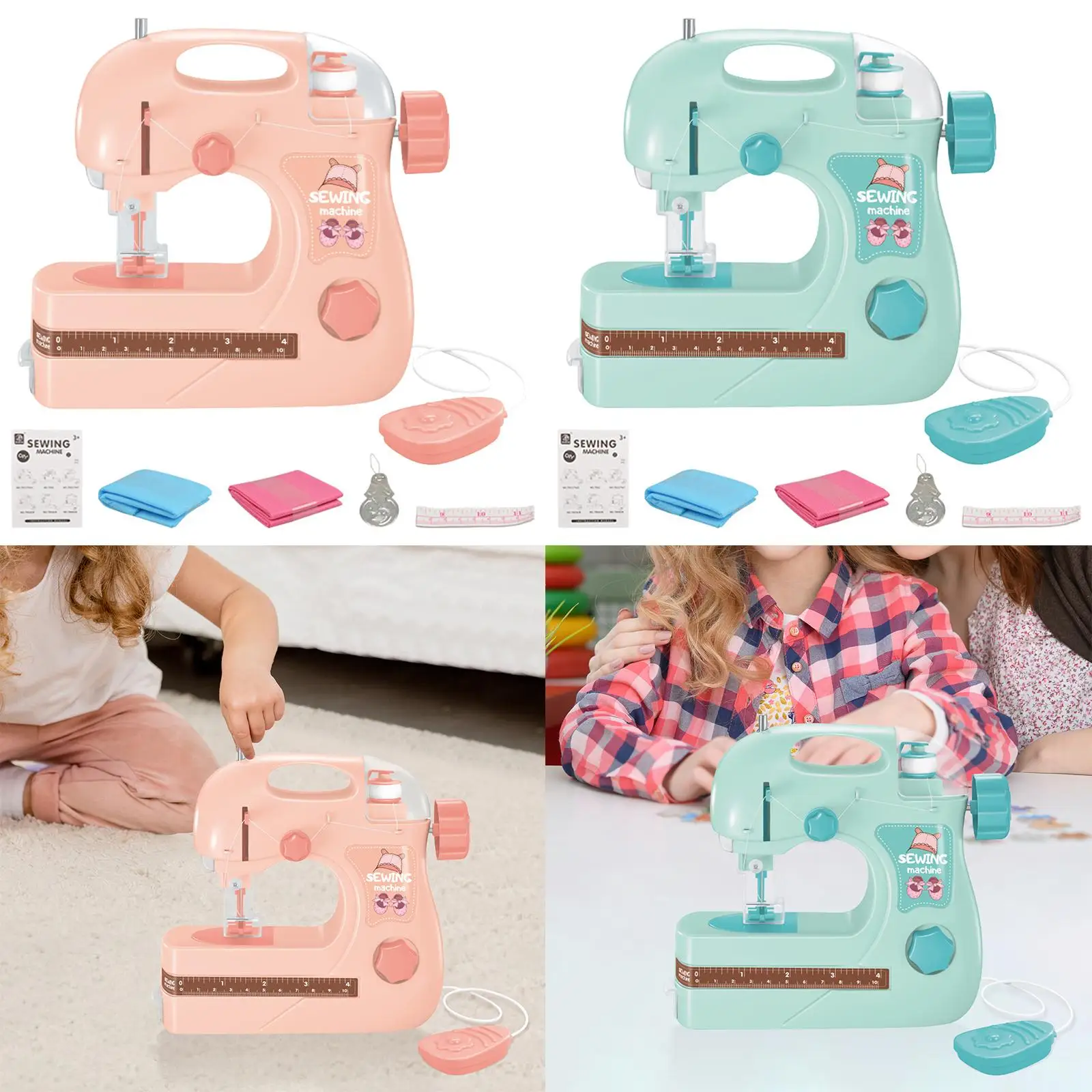 어린이를 위한 휴대용 재봉틀 제작 수선 기계 학습 장난감